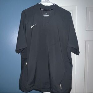 Men's Nike Baseball Batting Cage
Pullover Short Sleeve Grey Jacket - Large